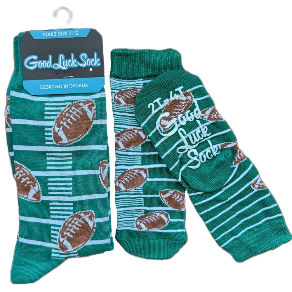 🇨🇦 Good Luck Sock Dad/Toddler Matching Football Design Socks